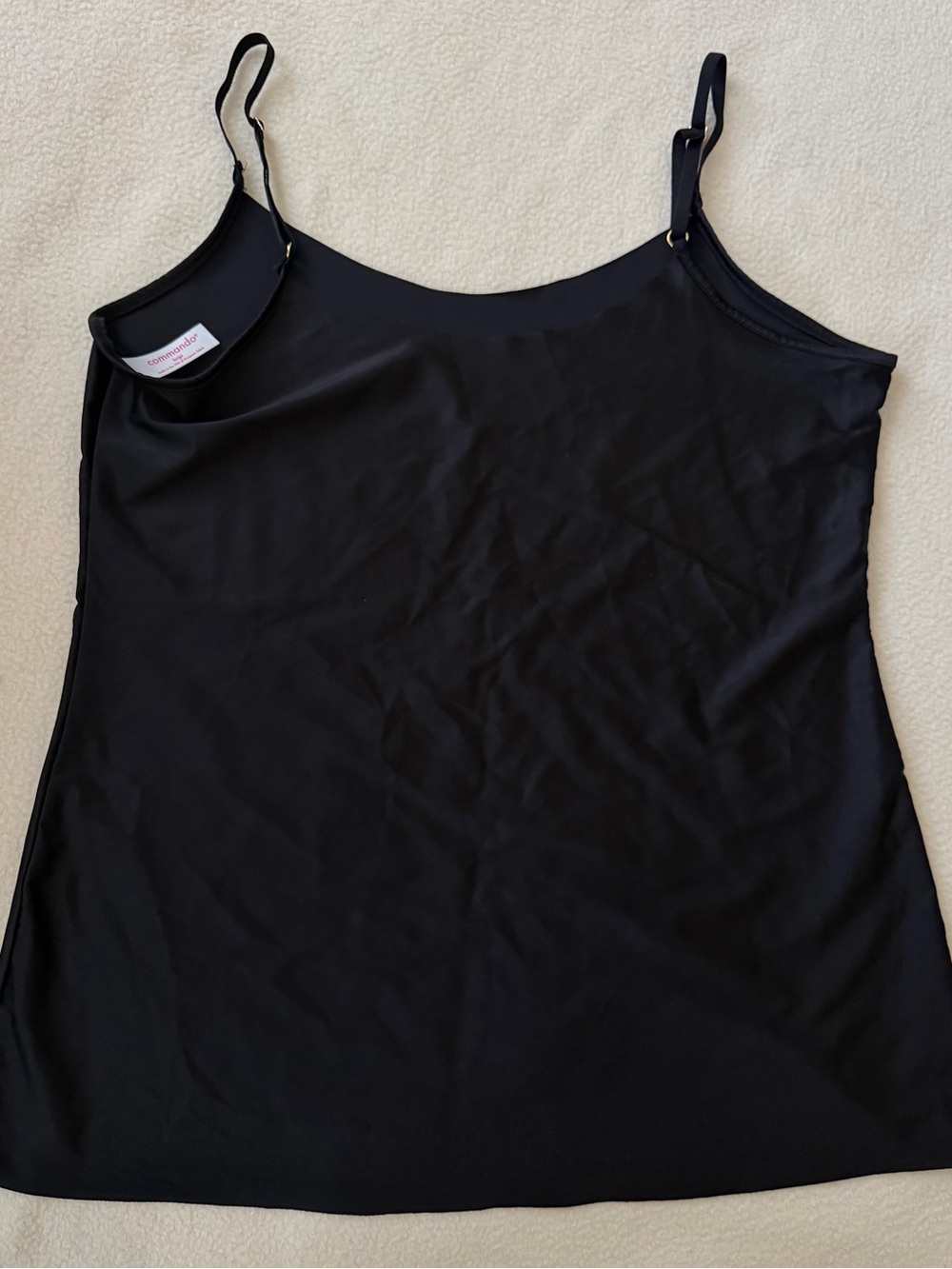 Commando Black Smooth Adjustable-Strap Camisole